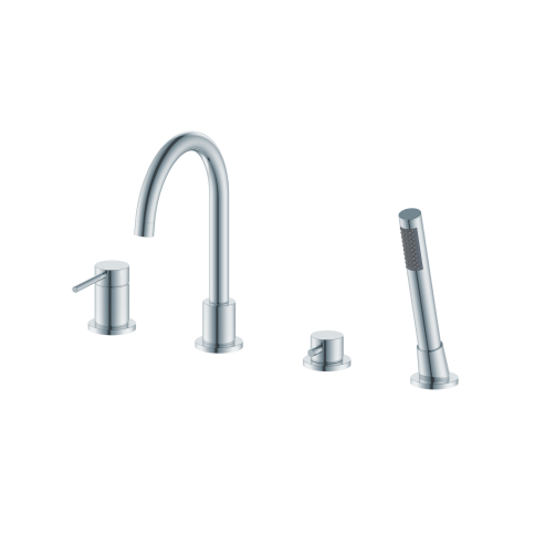 OL-669017-CR Y-LINE Смеситель для ванны с душевым гарнитуром хром OLIVEEKA фото 1