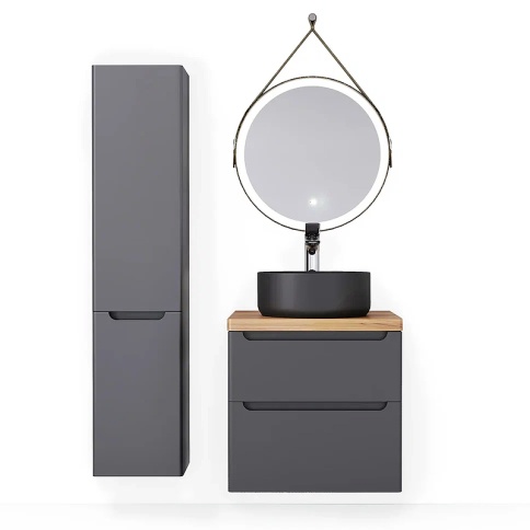 *wood.01.60/P/GR Тумба Wood 60 серая серый JORNO фото 3