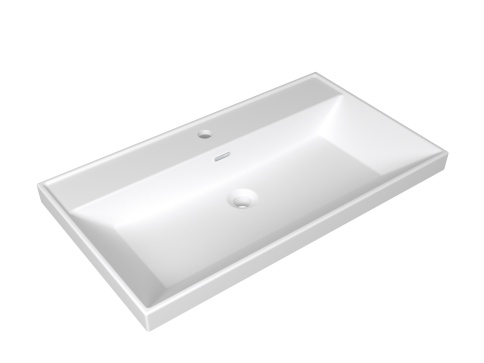 GLA8146 Раковина накладная GLASE 81 белая ZOV фото 1