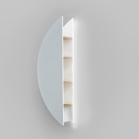 *SolN.11.34/W/JR Зеркало- пенал  Solis 34 белый JORNO фото 2