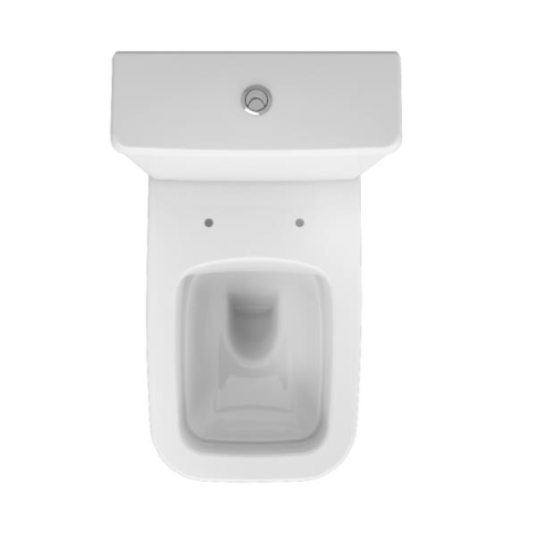 9843B003-7201 Polar Напольный безободковый унитаз Open-back с бачком и сиденьем микролифт фото 3