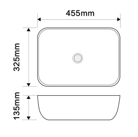 9387B Раковина-чаша Oliveeka 45,5х32,5см белая OLIVEEKA фото 3