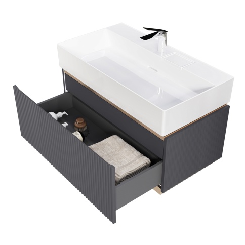 Fil.01.90/P/A/JR Тумба Filoro 90 подвесная антрацит JORNO фото 3