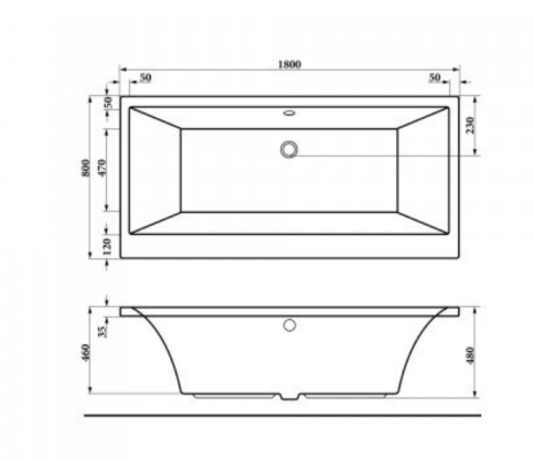 ВПР0370000100 KERO Ванна прямоугольная 180х80 белая ALBA SPA фото 3