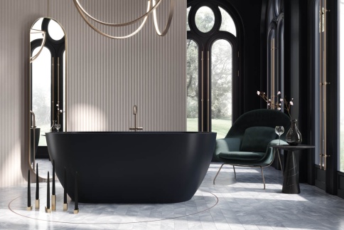 1.01.001.11.3 VENUS Ванна 168x80 Soft Rock Color палитра RAL HOLBI фото 3