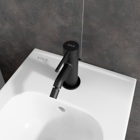A4353636EXP Minimax Round Смеситель для биде черный матовый VITRA фото 5