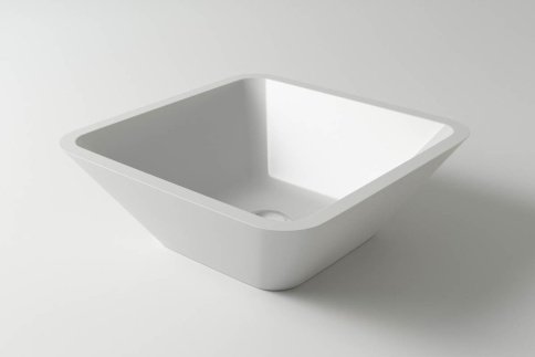 1.02.004.11.1 SATURN Раковина 42x42 Soft Rock Белый матовый HOLBI фото 1