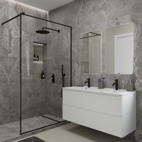 D120BM Тумба под раковину/столешницу Дион 120 Белый мат фото 4