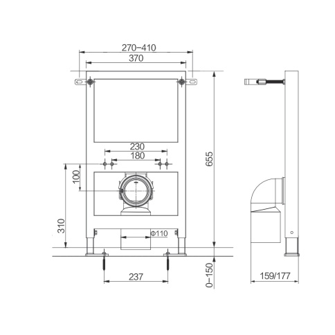 RUP751 Монтажная рама для умного унитаза JOMOO (RUP751-S8-IDO) фото 3