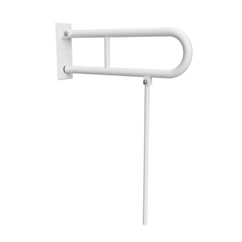 301102074N Складная ручка U образная с опорной ножкой  600 мм белый BEMETA фото 1
