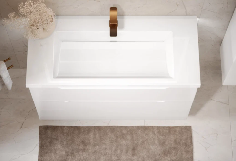 4670142930839 Раковина Luxor 100 литьевой мрамор белый JORNO фото 2