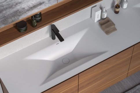 1.02.018.11.3 SIRIUS 77 Раковина 77x35 Soft Rock Color палитра RAL HOLBI фото 2