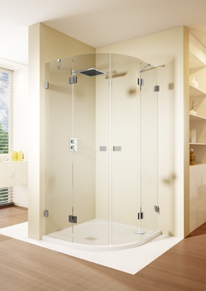 SCANDIC NXT X309 1170x1170x2000 L/P Черный душевое ограждение, хром RIHO фото 1