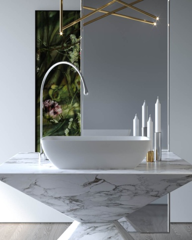 1.02.010.11.1 TITAN Раковина 59x36 Soft Rock Белый матовый HOLBI фото 3