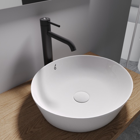 OL-88239017-MB Y-LINE Смеситель для раковины высокий черный матовый OLIVEEKA фото 2