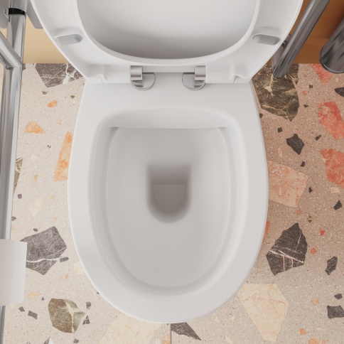 9864B003-7201 S10 Напольный безободковый унитаз SmoothFlush c бачком и сиденьем микролифт фото 5