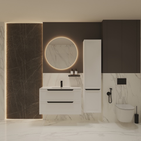 S90W Тумба под раковину/столешницу Севилья 90 Белый мат фото 2