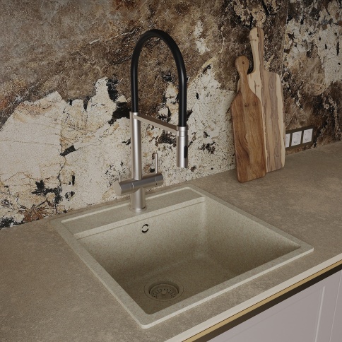 OL-458009-BN Кухонный смеситель с гибким изливом брашированный никель OLIVEEKA фото 2