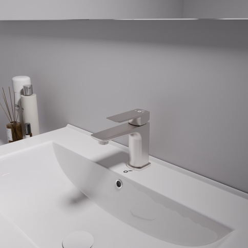 OL-139003-BN D-LINE Смеситель для раковины брашированный никель OLIVEEKA фото 2