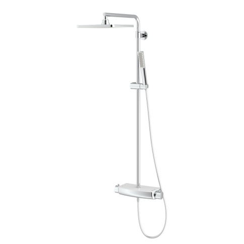 DK2920C Душевая стойка Mira с термостатом, белое стекло TESKA фото 1