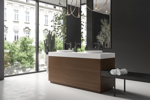 1.02.021.11.3 CAPELLA Раковина полувстроенная 41x41 Soft Rock Color палитра RAL HOLBI фото 3