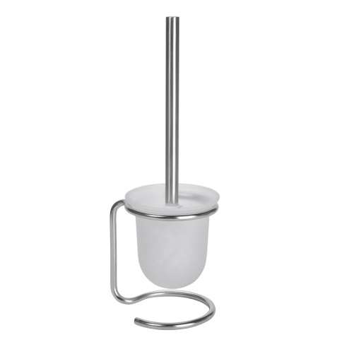 104113105 NEO Ершик  напольный (стекло), щётка белая,  сталь шлифованная BEMETA фото 1