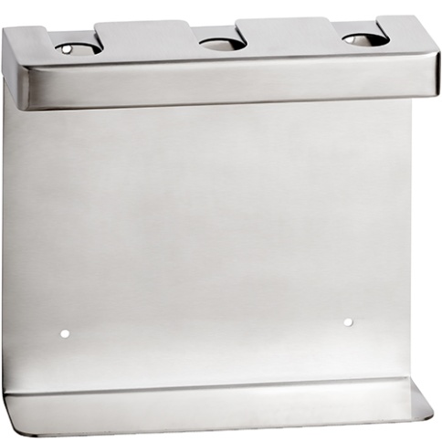 146109475 HOTEL Тройной держатель дозатора мыла квадратный шлифованная сталь BEMETA фото 1