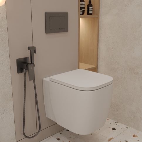 OL-G1 Унитаз подвесной безободковый Tornado с сиденьем микролифт белый OLIVEEKA фото 5