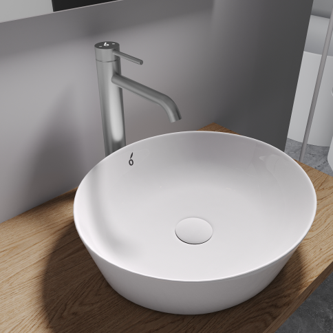 OL-88239017-BN Y-LINE Смеситель для раковины высокий брашированный никель OLIVEEKA фото 2