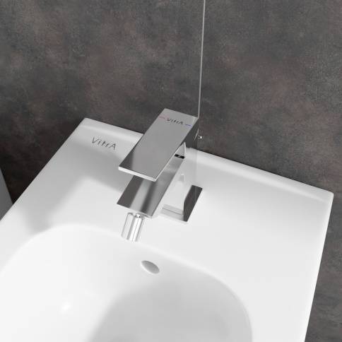 A43726EXP Minimax Square Смеситель для биде хром VITRA фото 5