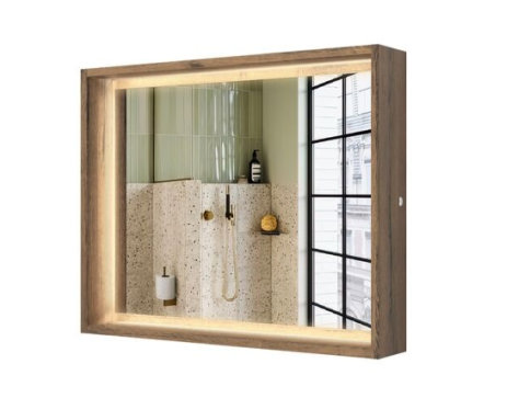 PZ90AT Зеркало с полкой Парма 90 с подсветкой Аттик фото 1