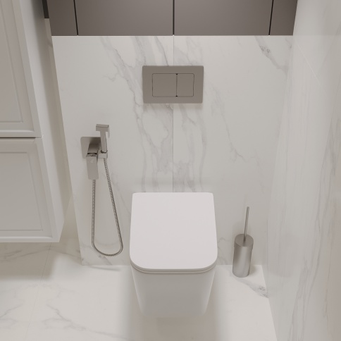 OL-5014 Унитаз подвесной безободковый с сиденьем микролифт белый OLIVEEKA фото 6