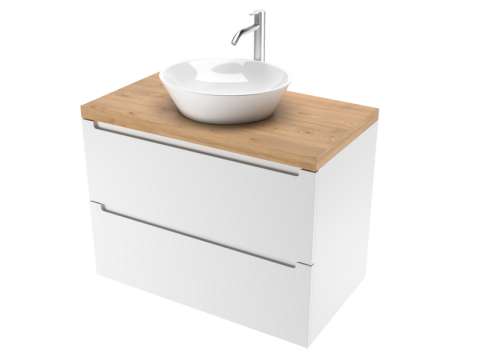 D80BM Тумба под раковину/столешницу Дион 80 Белый мат фото 2