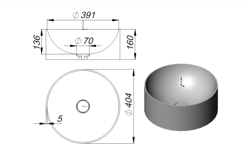 2.02.022.44.4 VEGA Раковина 40x40 Nano Concrete бетон HOLBI фото 4