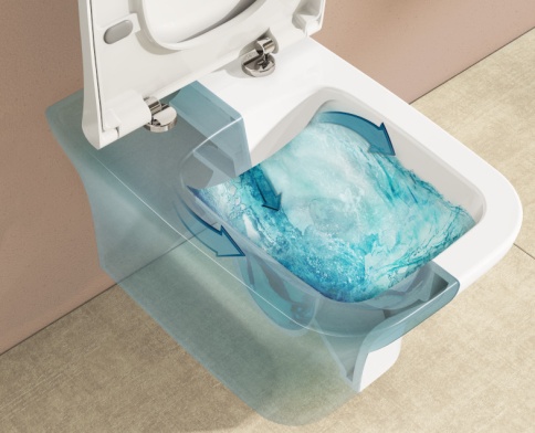 9875B003-7201 Комплект унитаза с инсталляцией Vitra Zentrum Square с сиденьем микролифт и клавишей смыва Хром глянцевый фото 3