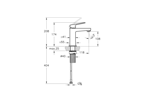 A4372025EXP Minimax Square Смеситель для раковины золото брашированное VITRA фото 6