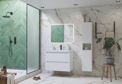 D100BM Тумба под раковину/столешницу Дион 100 Белый мат фото 4