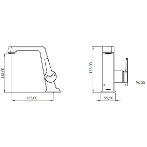 E5207 Смеситель для раковины Thetis золото TESKA фото 2