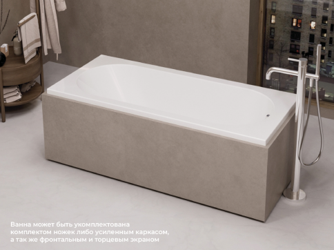 ВПР041000100 SUPREME Ванна прямоугольная 180х80 белая ALBA SPA фото 2