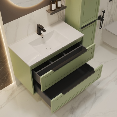 S100F Тумба под раковину/столешницу Севилья 100 Фисташковый (RAL 6019) фото 4