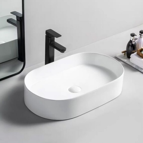 9025 Раковина-чаша 55,5х34,5см белая OLIVEEKA фото 2