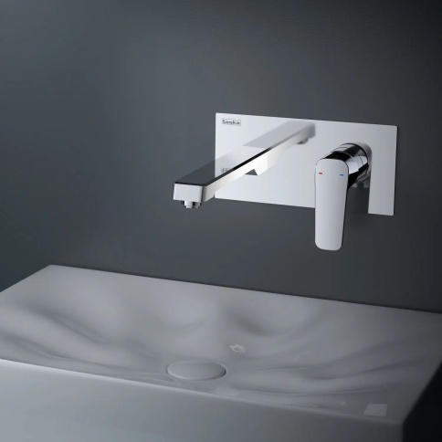 E5106 Настенный смеситель для раковины Quarsar, хром TESKA фото 3