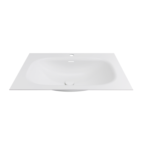 M115W70 Раковина накладная из авиаля 70см белый матовый OLIVEEKA фото 1