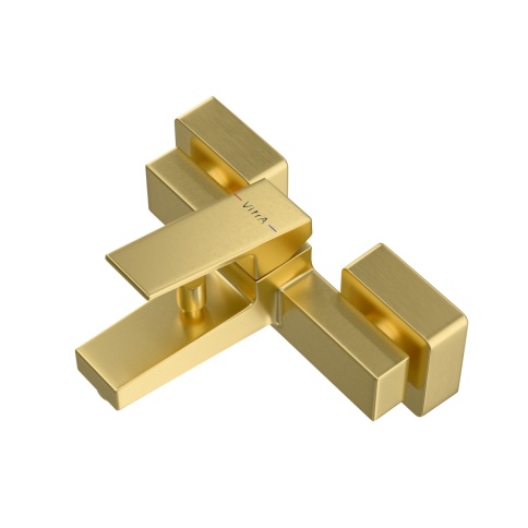 A4352025EXP Minimax Square Смеситель для ванны (без душевого гарнитура) золото брашированное VITRA фото 2