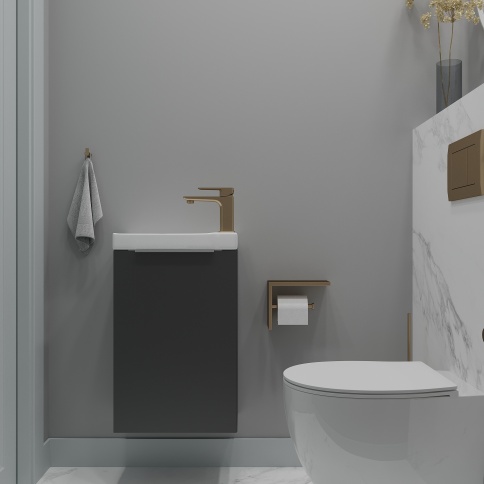 MS40G Тумба под раковину Монови Слим 40 Антрацит фото 2