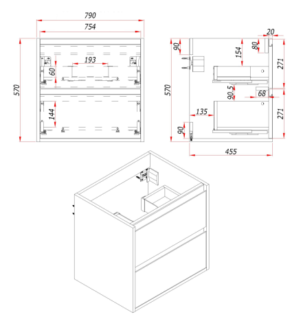 P80WM Тумба под раковину Парма 80 белый матовый фото 4