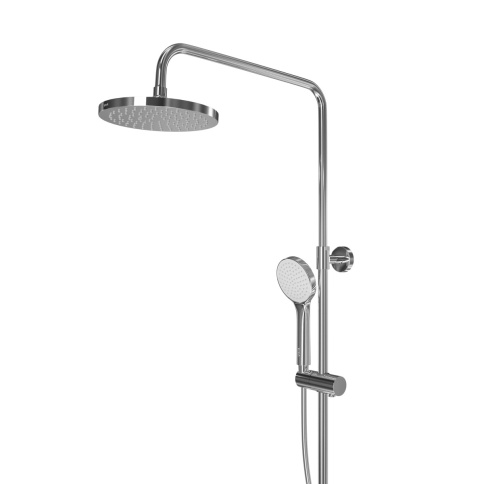 A47298EXP JOY Round Душевая стойка с термостатом с верхним и ручным душами хром VITRA фото 5