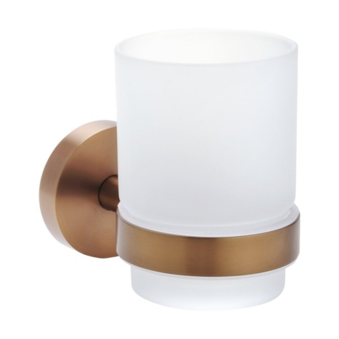 155110012 AMBER Держатель зубных щеток, стакан медное золото матовoe BEMETA фото 1