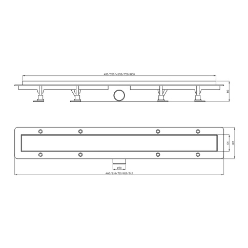 SZH985R Душевой лоток с рамкой и решеткой 85см из нержавеющей стали DESIGN4 цвет матовое розовое золото PLASTBRNO фото 4