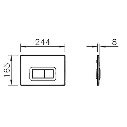 740-0680 Loop R Панель смыва для 740-XXXX гл.хром фото 2